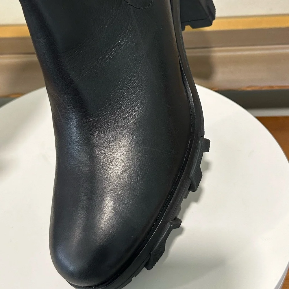 🌹RAG & BONE🌹 Shiloh Mid Leather Chelsea Boot In Black Size: 41 - Picture 9 of 16